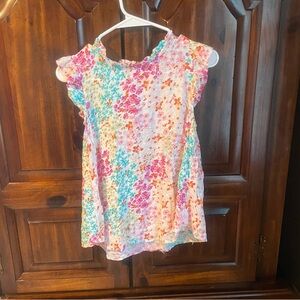 Colorful Floral Dress with Ruffle Detail